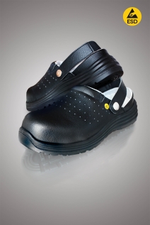 Антистатические туфли-сабо (черные)